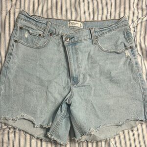 Abercrombie & Fitch High Waist Blue Shorts